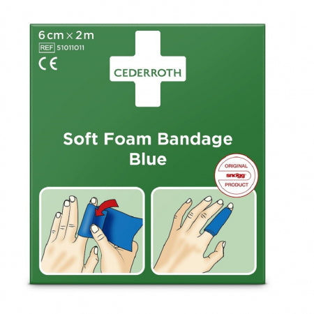 Cederroth Soft Foam Bandage Blue 6cm x 2 m